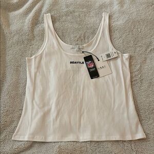 Cream Fitted Sleeveless Tank Top